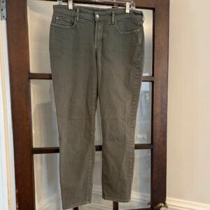 NYDJ Clarissa Ankle Jeans in Olive Green, Size 8